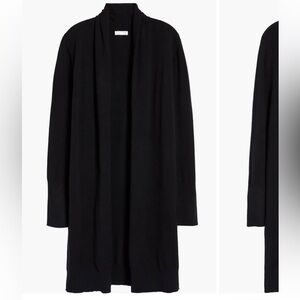 Leith black cozy shawl collar cardigan L